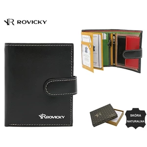 Férfi bőr pénztárca R-RM-24-16L-GCL Black Multi