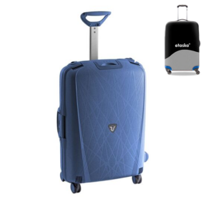 Roncato R0712 Light Spinner bőrönd 68 cm-es Avio kék ajándék bőröndhuzattal