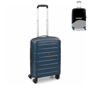Roncato FLIGHT DLX Spinner kabinbőrönd R-3463 Sötétkék ajándék bőröndhuzattal