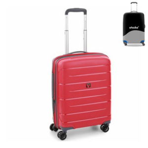 Roncato FLIGHT DLX Spinner kabinbőrönd R-3463 Piros ajándék bőröndhuzattal