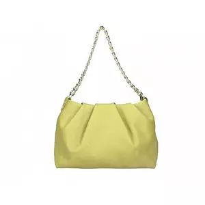 Valódi bőr női láncos táska sárga színben S7243 Moss