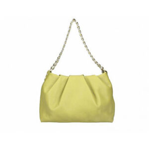 Valódi bőr női láncos táska sárga színben S7243 Moss