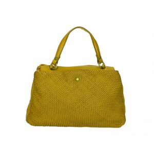 Valódi bőr női táska mustár színben M9073 Mustard