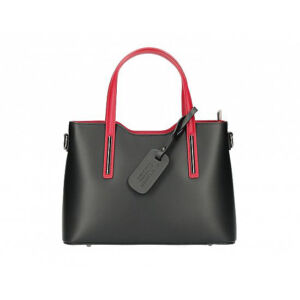 Valódi bőr női táska M9018 Black+Red