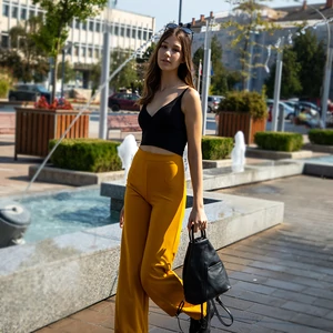Valódi bőr női hátizsák fekete-barna színben S6925 Black+Brown