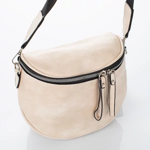 Keresztpántos női oldaltáska bézs színben 76201 beige