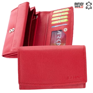 Piros bőr női pénztárca RFID védelemmel scm135 Red