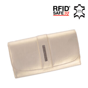 Fairy Crystal valódi bőr női pénztárca NP 789 Gold RFID védelemmel