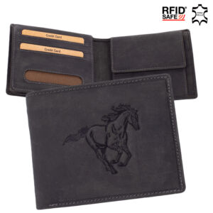 Giulio Lovas pénztárca bőr fekete színben RFID rendszerrel