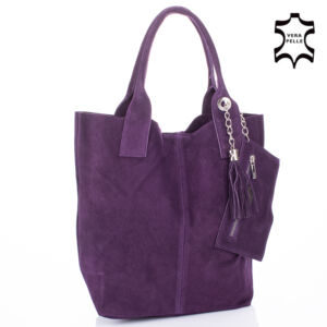 Valódi bőr női táska S6813 Purple