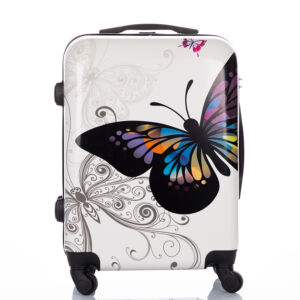 Keményfalú Pillangós bőrönd kabin méret