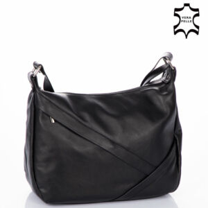Valódi bőr női táska fekete színben NT 1165 FRZ Black