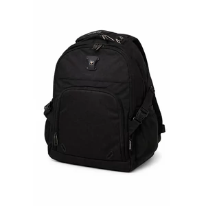 Swisswin 2 rekeszes laptoptartós hátizsák fekete színben