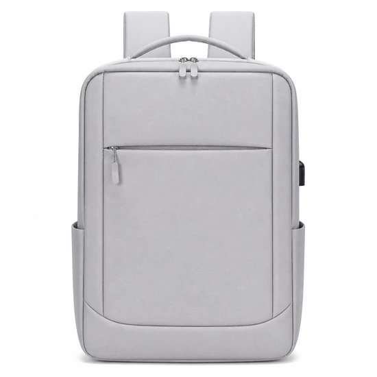 Bővíthető könnyű szürke hátizsák USB csatlakozóval WizzAir és új Ryanair méretben 40x30x20 cm
