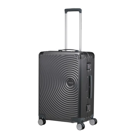 American Tourister SOUNDBOX ALU SPINNER 68/25 TSA BRUSHED ANTHRACITE