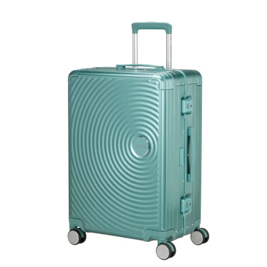 American Tourister SOUNDBOX ALU SPINNER 68/25 TSA DUSTY TURQUOISE