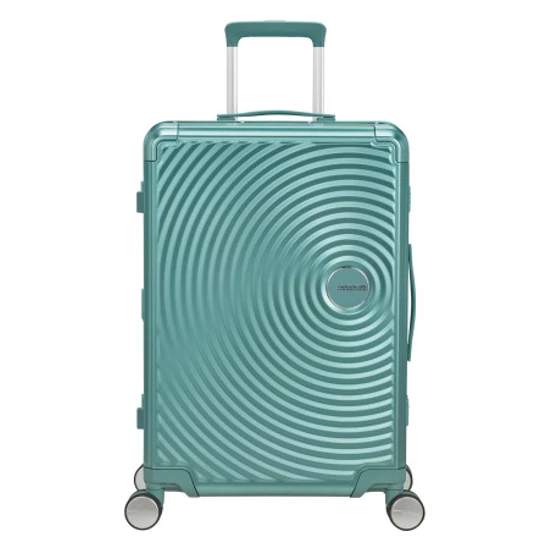 American Tourister SOUNDBOX ALU SPINNER 68/25 TSA DUSTY TURQUOISE