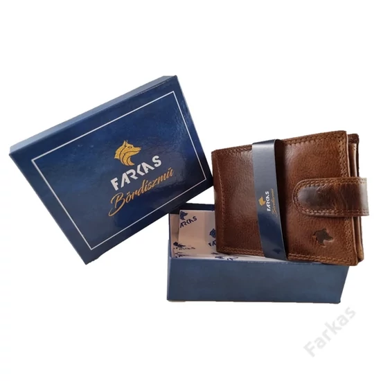 FARKAS RFID prémium bőrpénztárca díszdobozban
