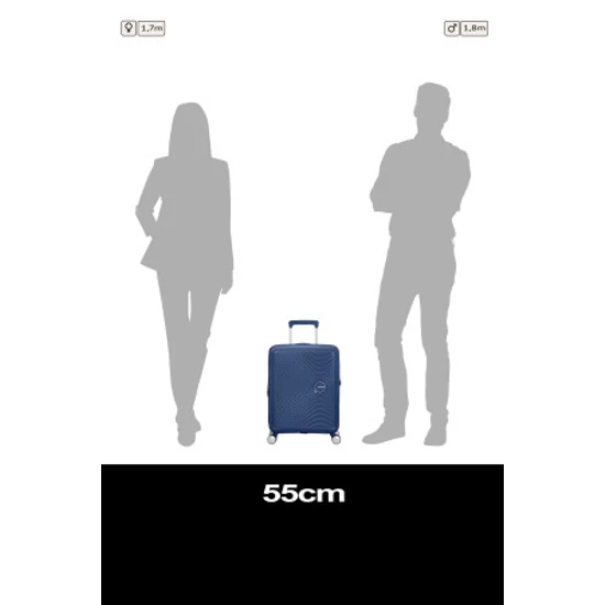 American Tourister Soundbox 55 Bőrönd Midnight Navy