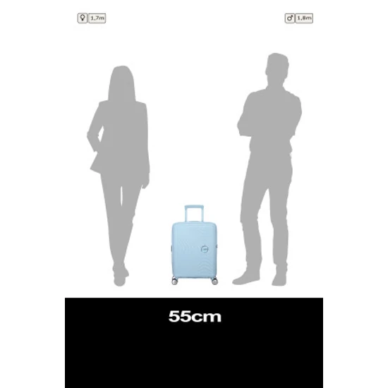 American Tourister Soundbox 55 Bőrönd Pastel Blue