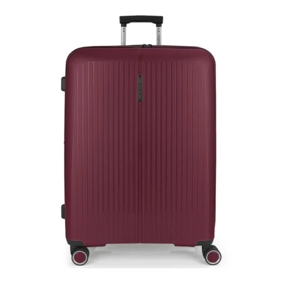 Gabol Brooklyn 4-kerekes bővíthető bőrönd Bordó színben 75 cm GA-1239L