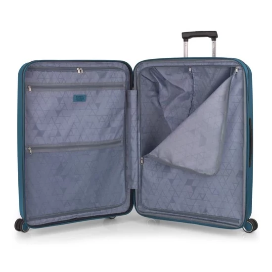 Gabol Brooklyn 4-kerekes bővíthető bőrönd Ezüst színben 75 cm GA-1239L