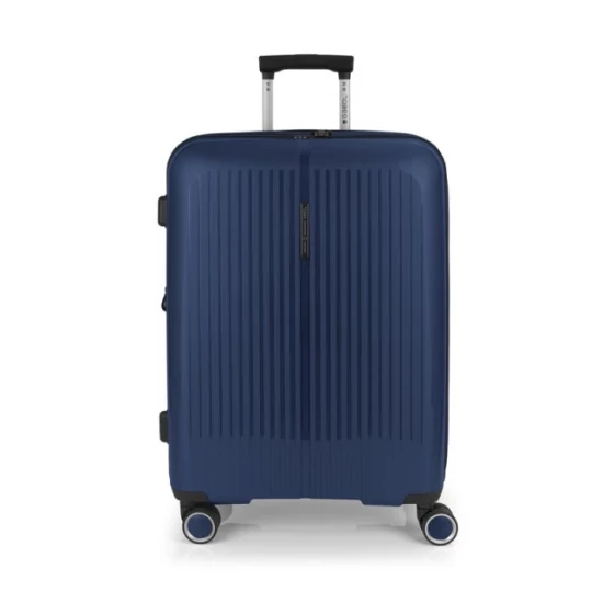 Gabol Brooklyn 4-kerekes bővíthető bőrönd Sötétkék színben 65 cm GA-1239M