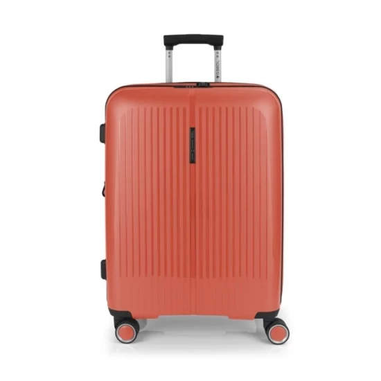 Gabol Brooklyn 4-kerekes bővíthető bőrönd Korall színben 65 cm GA-1239M