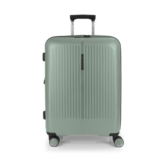 Gabol Brooklyn 4-kerekes bővíthető bőrönd Világoszöld színben 65 cm GA-1239M