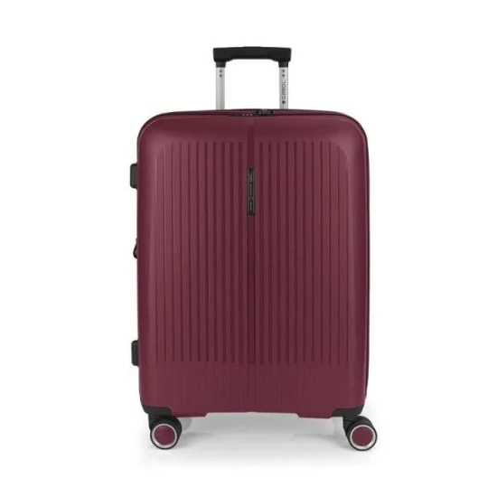 Gabol Brooklyn 4-kerekes bővíthető bőrönd Bordó színben 65 cm GA-1239M