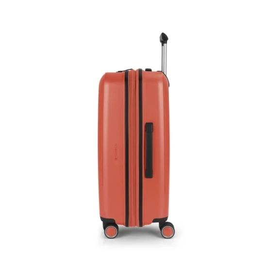 Gabol Brooklyn 4-kerekes bővíthető bőrönd Korall színben 65 cm GA-1239M