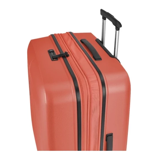 Gabol Brooklyn 4-kerekes bővíthető bőrönd Korall színben 65 cm GA-1239M