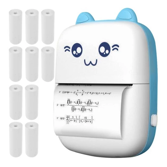bluetooth Mini hordozható  fotónyomtató + 11 TEKERCS