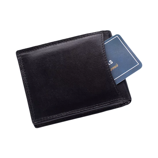 Prémium valódi bőr férfi pénztárca díszdobozban RFID védelemmel