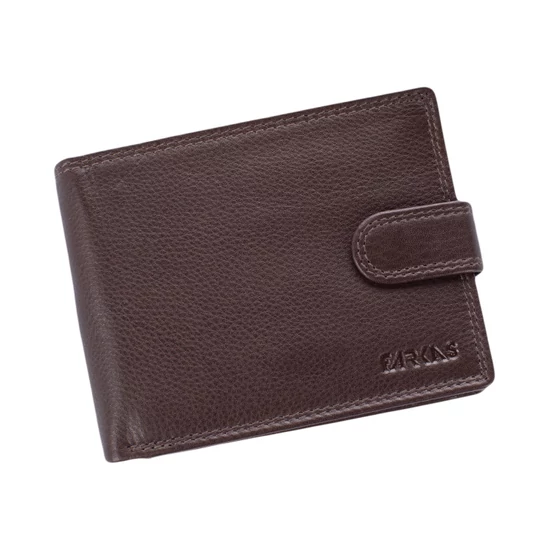 Férfi bőr pénztárca barna színben RFID védelemmel 301 Brown