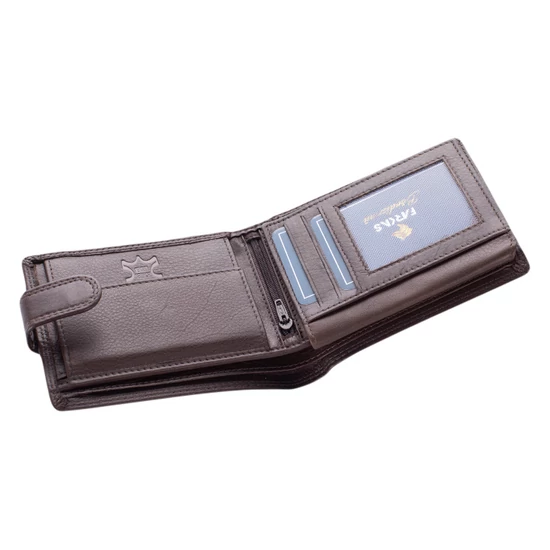 Férfi bőr pénztárca barna színben RFID védelemmel 301 Brown