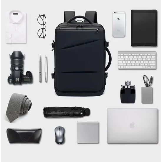 Fedélzeti Laptophátizsák kabinméretű / bővíthető / USB töltővel 40 x 30 x 20 cm