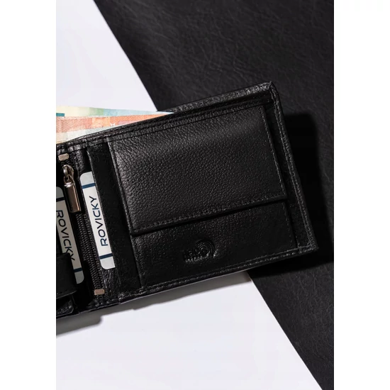 Valódi Bőr Férfi Pénztárca RFID rendszerrel