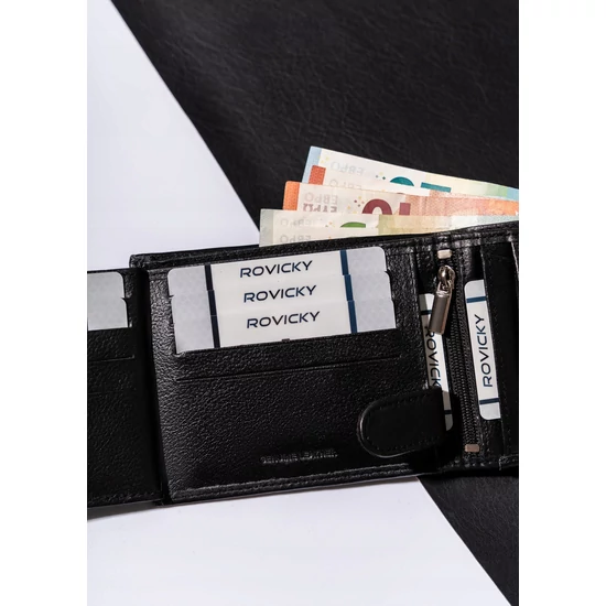 Valódi Bőr Férfi Pénztárca RFID rendszerrel
