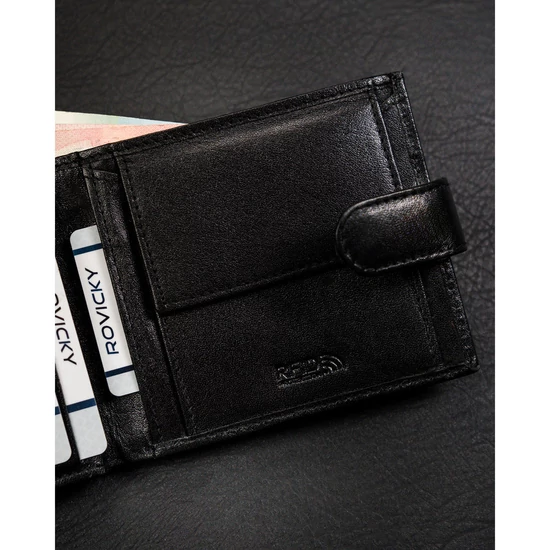Ronaldo Valódi bőr Férfi Pénztárca RFID védelemmel