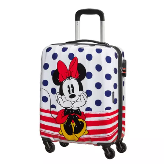 American Tourister Disney Legends Minnie Blue Dots Spinner bőrönd 55 cm-es 