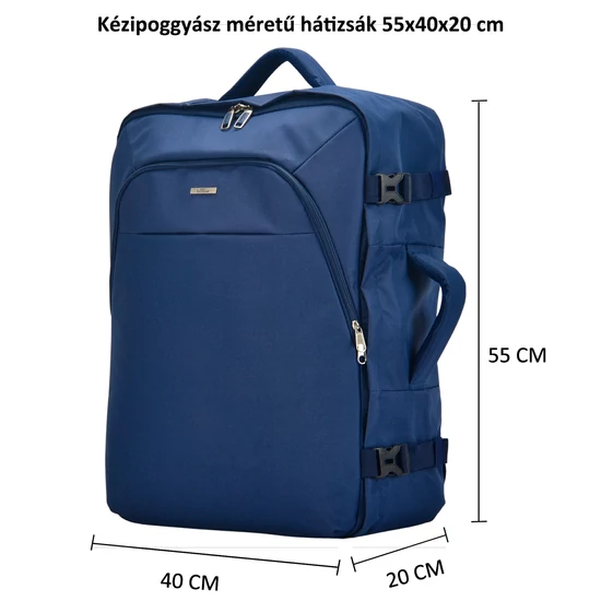  Bontour kézipoggyáz méretű hátizsák 55x40x20 Ryanair elsőbbségi méret