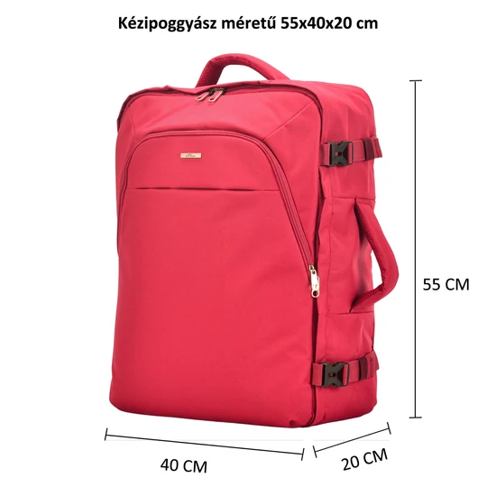 Bontour kézipoggyáz méretű hátizsák 55x40x20 Ryanair elsőbbségi méret