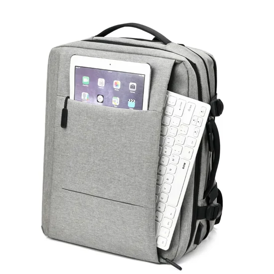 Kabin méretű laptophátizsák USB csatlakozóval / bővíthető