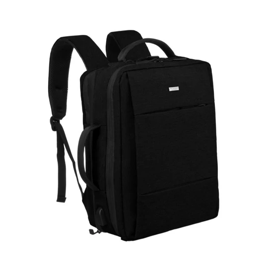 Strapabíró Peterson laptophátizsák USB csatlakozóval / bővíthető