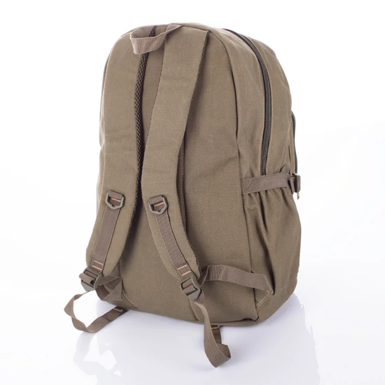 Outdoor Nagyméretű ultraerős vászon hátizsák khaki színben