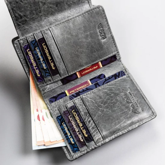 Kis méretű Valódi bőr női pénztárca RFID védelemmel