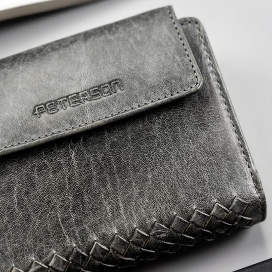 Kis méretű Valódi bőr női pénztárca RFID védelemmel