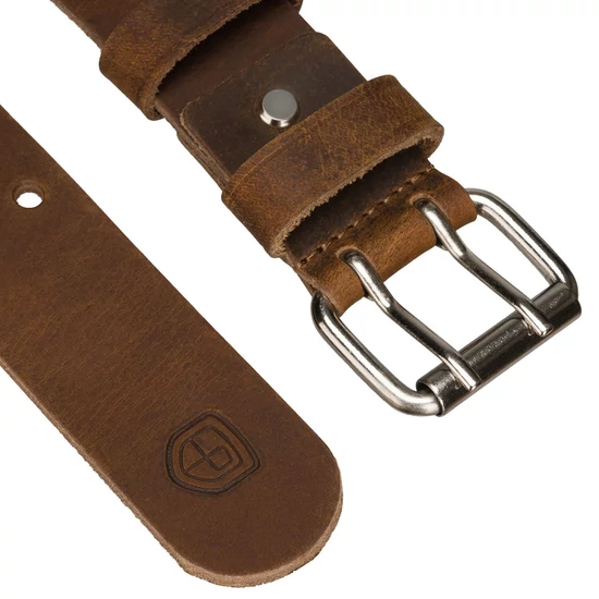 Valódi bőr duplacsatos férfi öv 95 cm-től 135 cm-ig