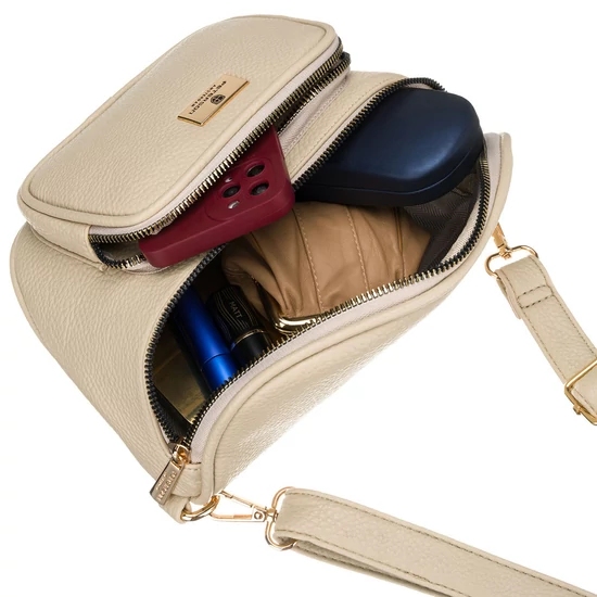 Peterson Crossbody női oldaltáska bézs színben